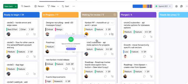 Monday.com Dev Update - New Kanban Cards with Compact Fields 